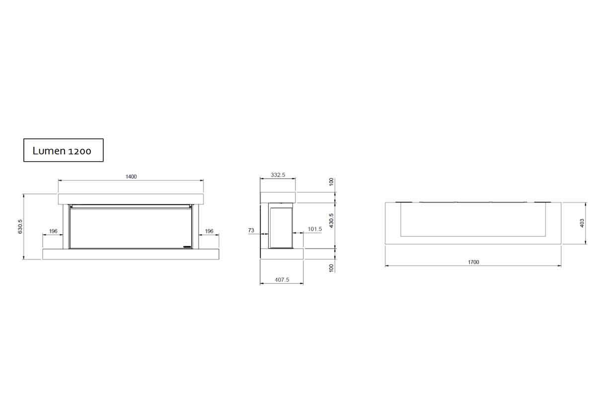 Elektro-Wandkamin La Nordia Lumen 1200